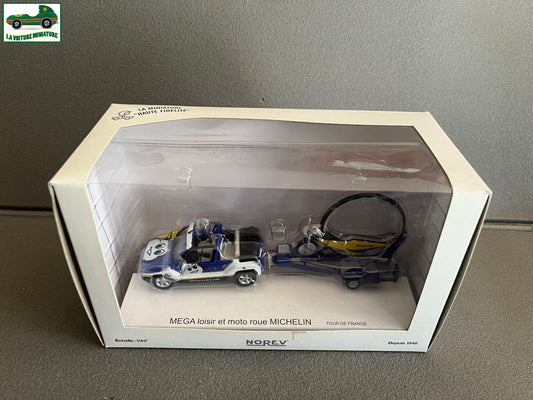 Voiture miniature Mega Loisir Moto Roue Michelin Tour France Norev au 1/43