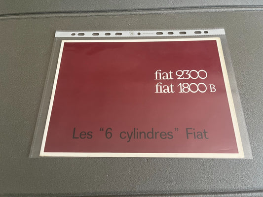 Ancien Dépliant Brochure Documentation Automobile Fiat 2300 1800 B