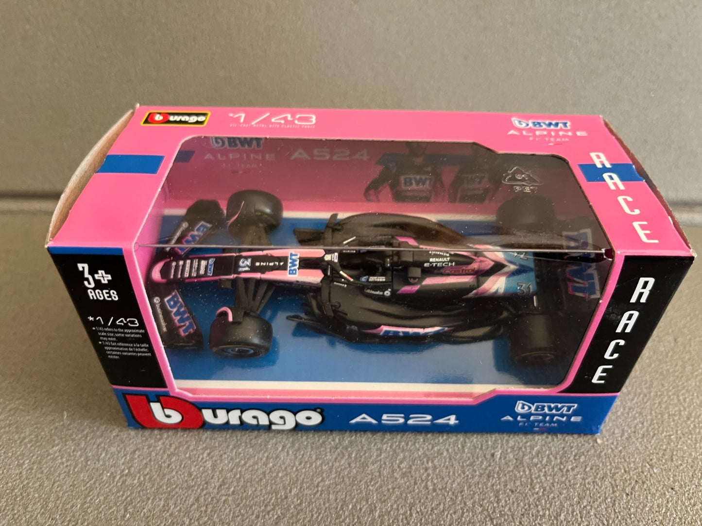 Voiture miniature Collection Formule 1 F1 Alpine A524 GP Burago au 1/43