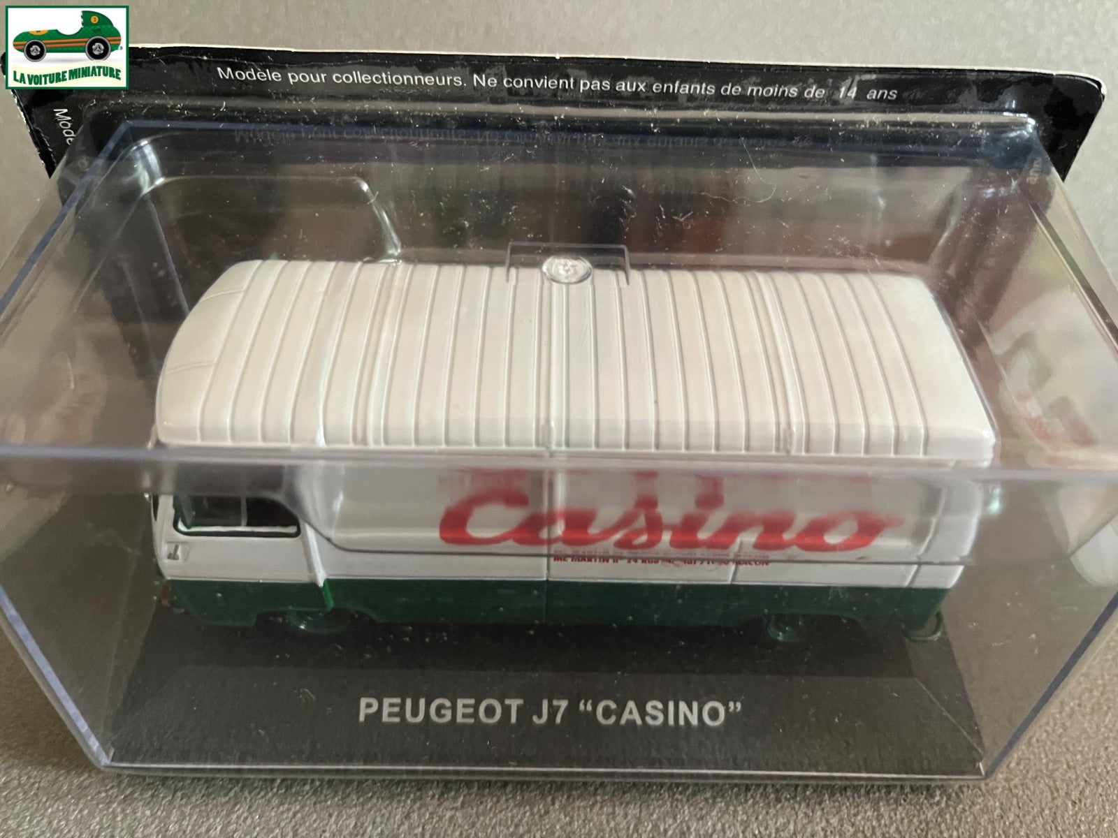 Voiture Miniature Camion Publicitaire Peugeot J7 Casino Ixo Presse au 1/43