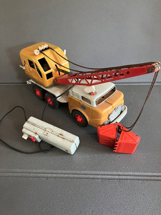 Jouet Ancien Voiture Miniature Tôle Camion Grue Gama Incomplet