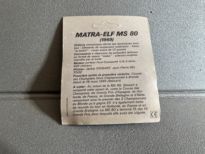 Voiture miniature F1 Matra MS 80 1969 Elf Competition 1/53 Type Majorette
