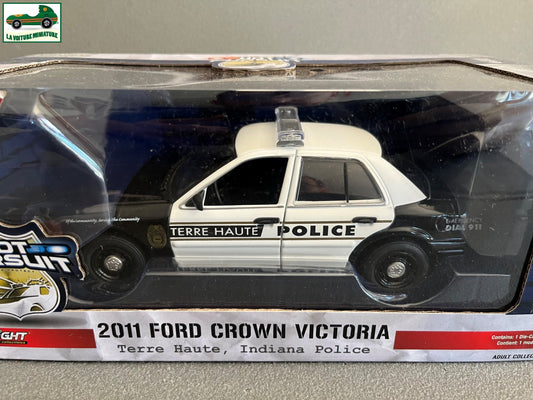 Voiture Miniature 2011 Ford Crown Victoria Police Terre Haute Greenlight au 1/24