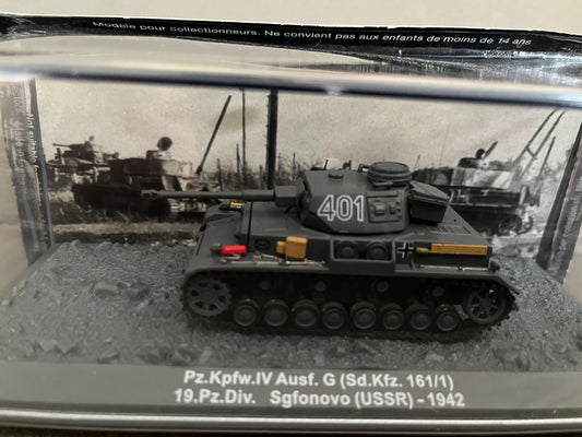 Miniature Militaire Char Tank Blindé Pz.Kpfw.IV Ausf. G USSR 1942 Altaya 1/72