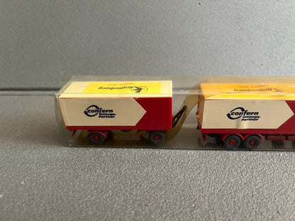 Voiture Miniature Camion Semi Remorque Mercedes Confern Wiking HO 1/87
