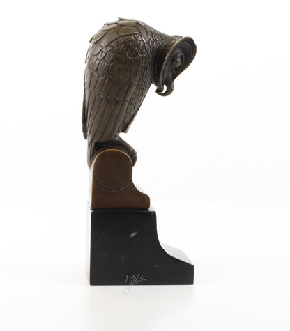 Statue Sculpture Bronze Art Déco Nouveau Hibou Chouette DSBJ-50 Moderne