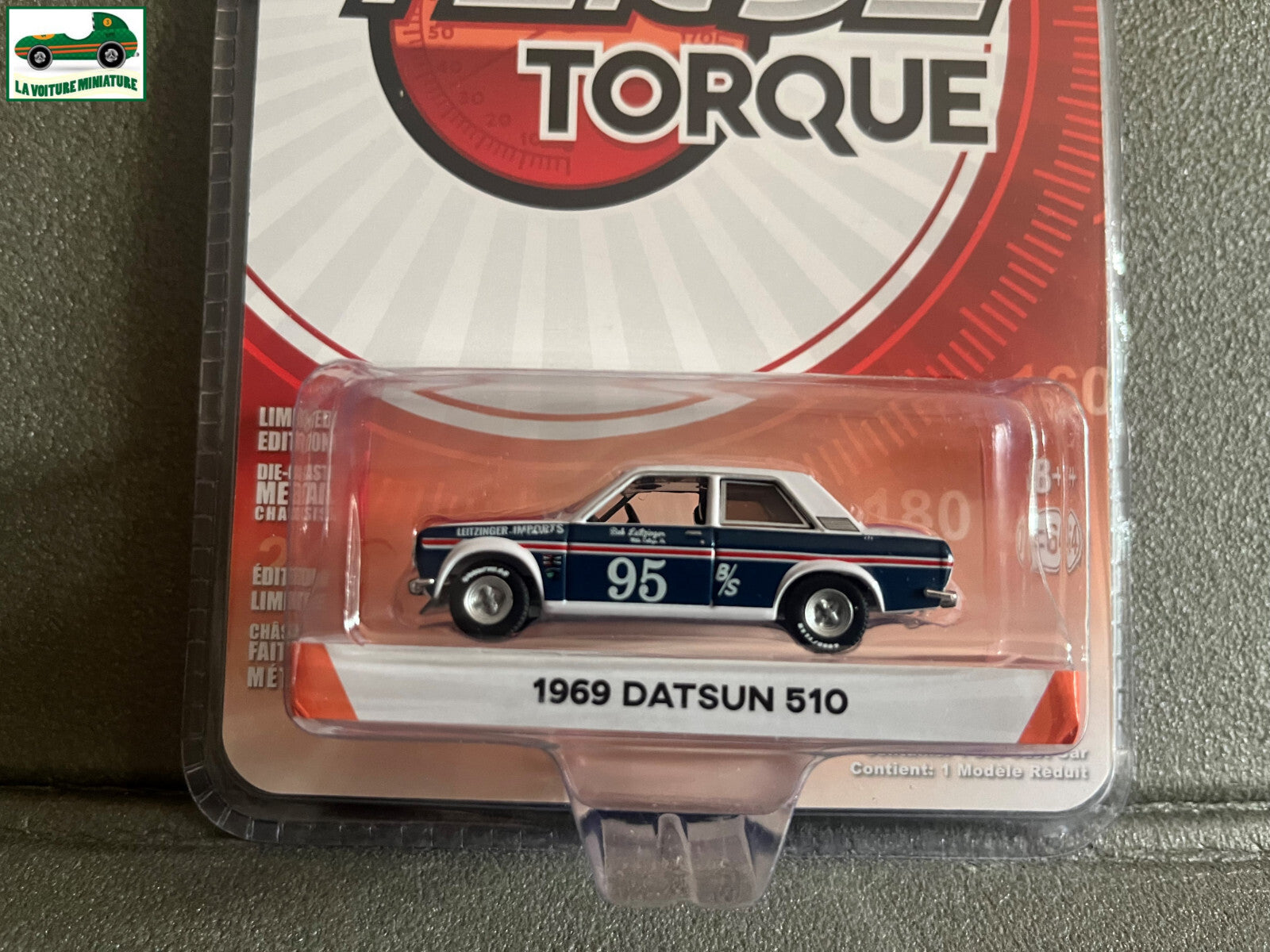Voiture Miniature 1969 Datsun 510 Greenlight au 1/64