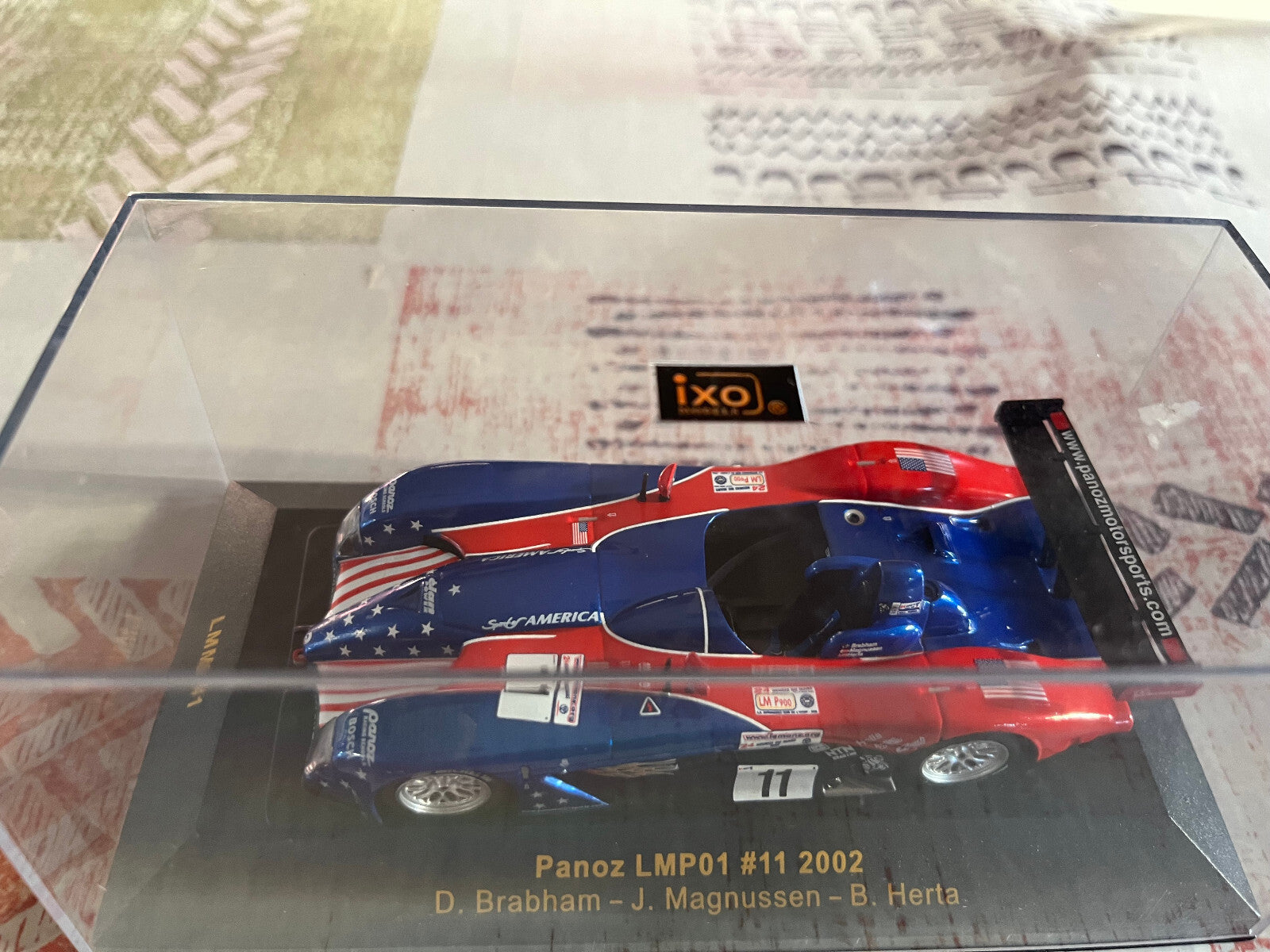 Voiture Miniature Course Le Mans Panoz LMP01 2002 Ixo au 1/43