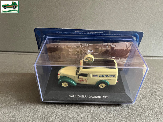 Voiture Miniature Fiat 1100 ELR Galbani 1951 au 1/43