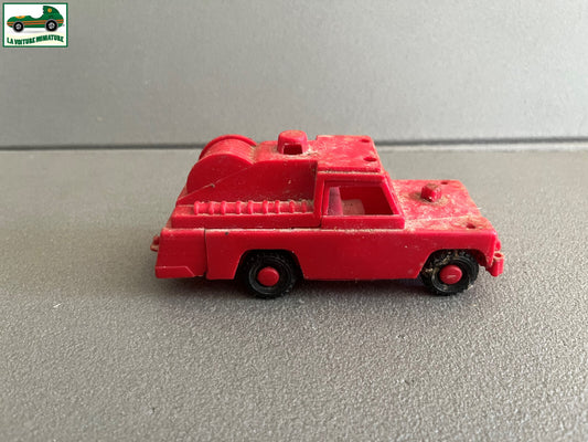 Ancienne Miniature Mob SuperJouet Land Rover 109 Pompiers Plastique 1/43 Epave