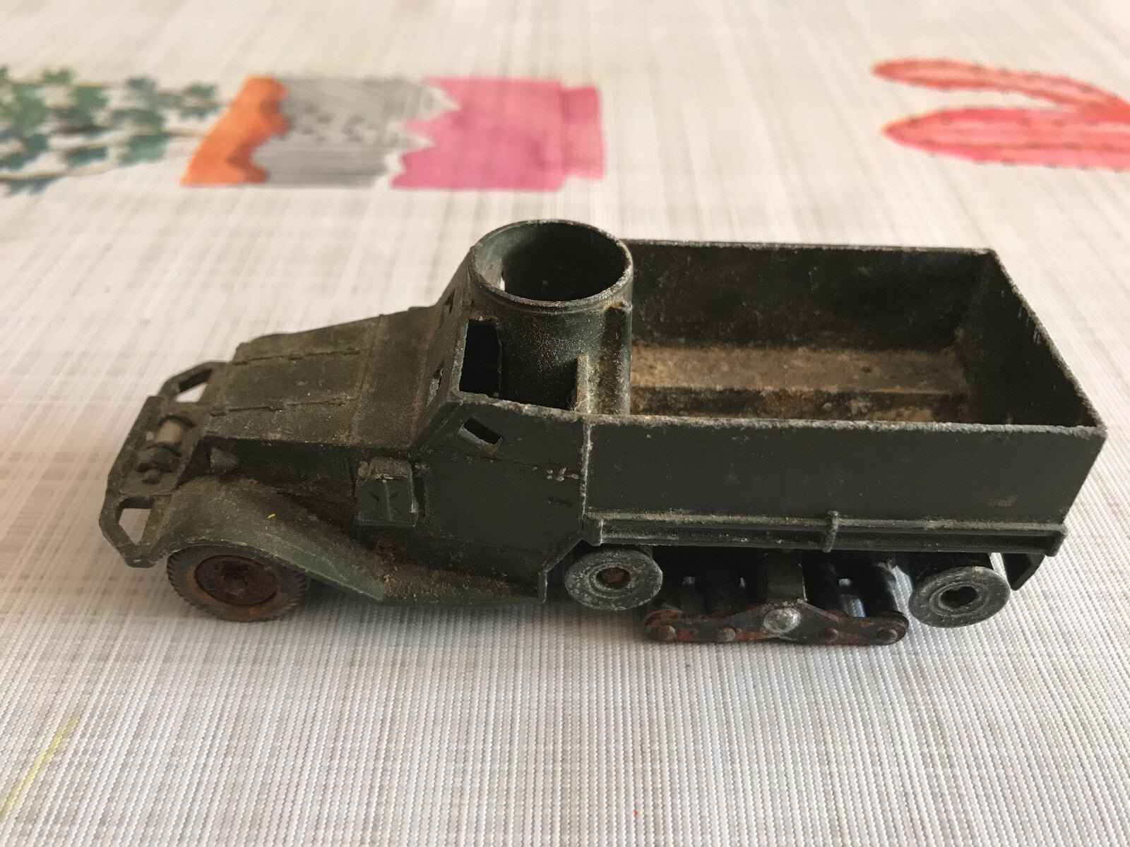 Ancienne Voiture Miniature Dinky Toys Armée 822 Half Track Meccano France Epave