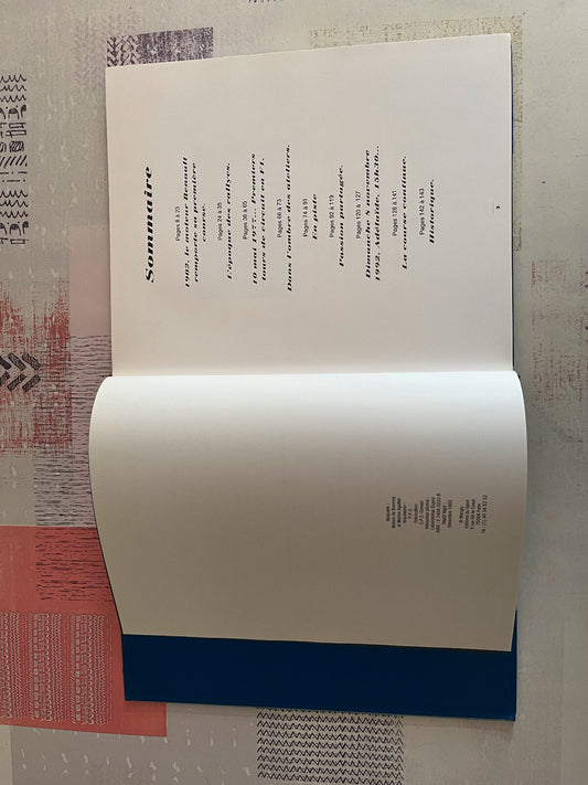 Livre Voiture Automobile Histoire Officielle Du Champion du Monde Renault 1992