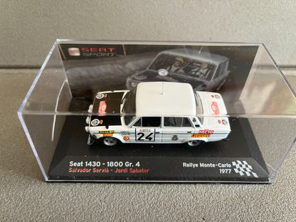 Voiture Miniature Seat 1430 - 1800 Gr. 4 Rallye Monte Carlo 1977 au 1/43