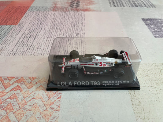 Voiture miniature Lola Ford T93 Indianapolis 500 miles Mansell Altaya 1/43