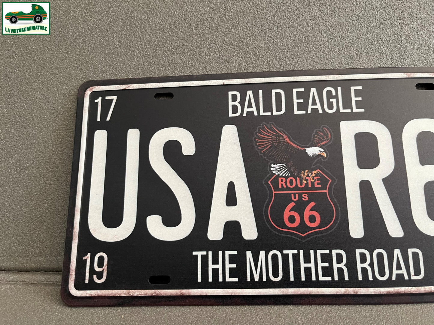 Plaque Métal Voiture Automobile Américaine US USA Route 66 R66 15 x 30 cm Deco