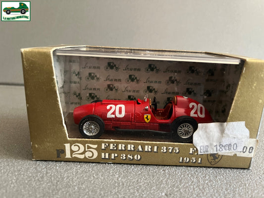 Voiture Miniature Ferrari 375 F1 Formule 1 Ascari Alberto Brumm Italy au 1/43