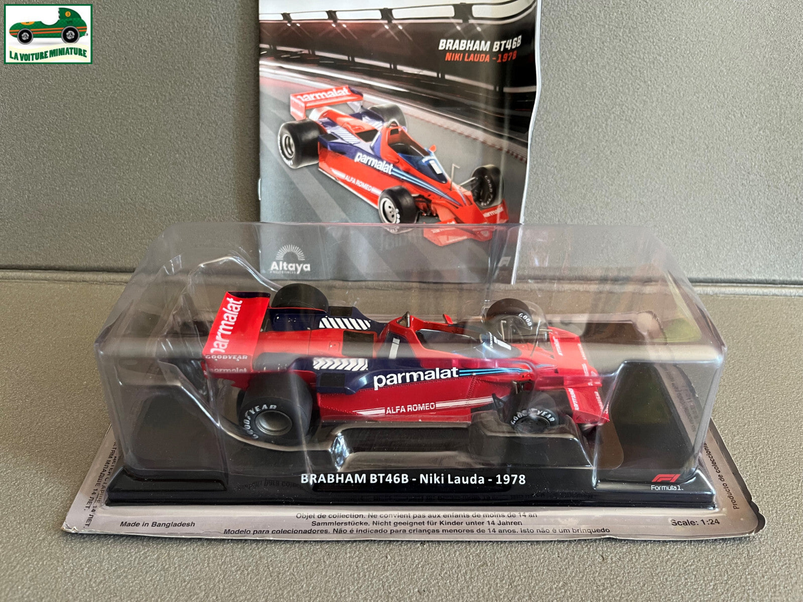 Voiture Miniature Brabham BT46B Niki Lauda 1978 Formule 1 F1 au 1/24