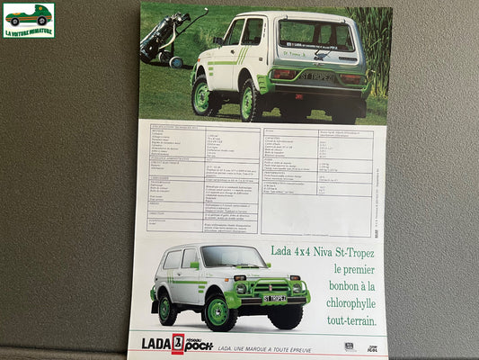 Ancien Dépliant Brochure Documentation Automobile Lada 4x4 Niva St Tropez