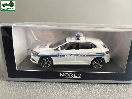 Voiture Miniature Renault Megane Police Municipale 2016 Norev au 1/43