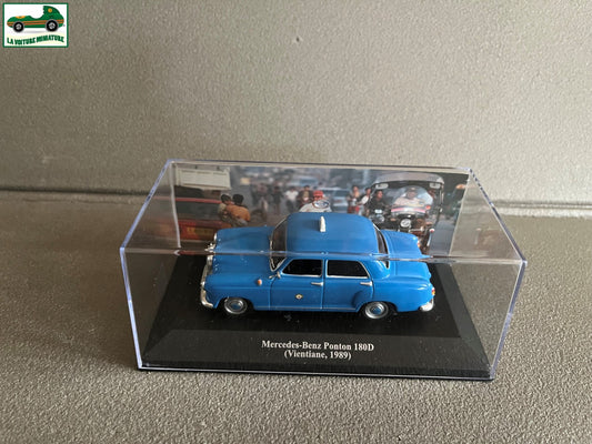 Voiture Miniature Mercedes Benz Ponton 180D 1989 Taxi Du Monde au 1/43 Altaya
