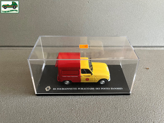 Voiture Miniature Renault R4 4L Fourgonnette publicitaire Postes Danoises  1/43