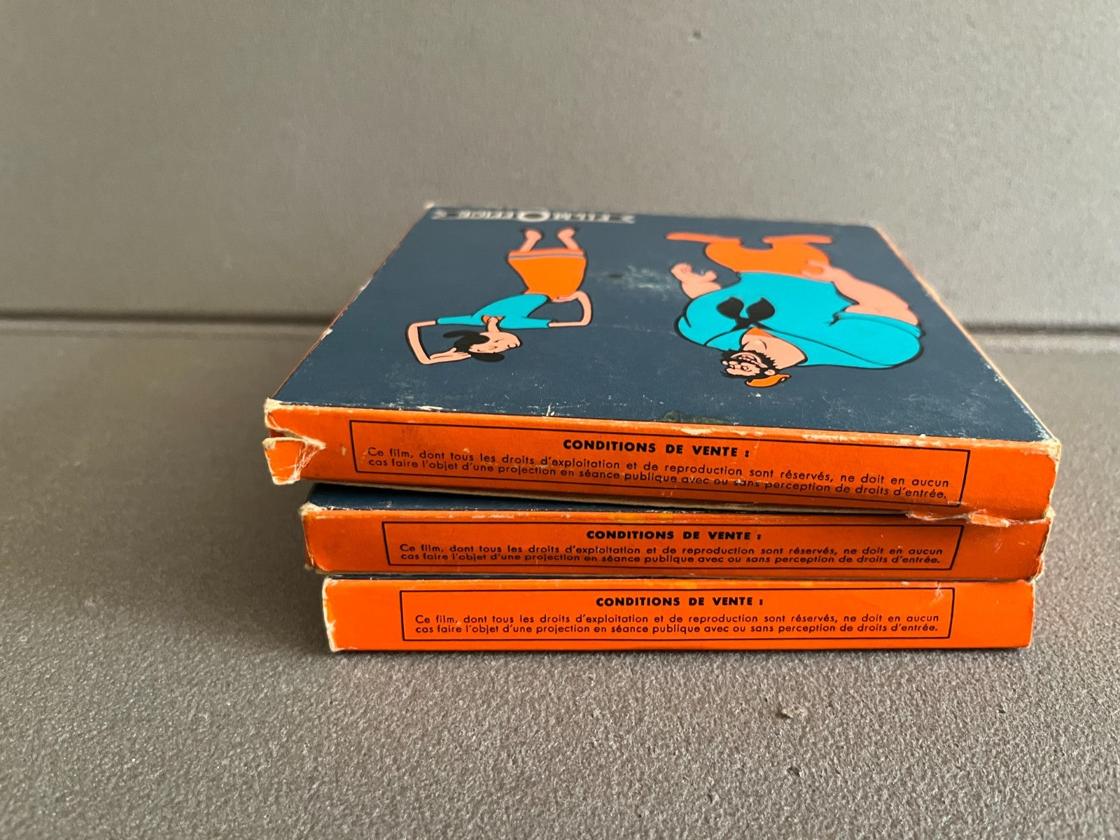 Lot Ancien Super 8 Film Office Popeye Bonhomme Neige Cage Lions Martiens