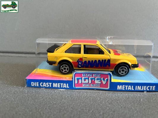 Ancienne Voiture Miniature Ford Escort Banania Norev au 1/43