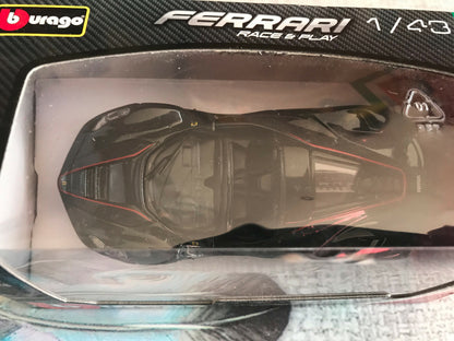 Voiture miniature Ferrari Aperta Burago Noire au 1/43