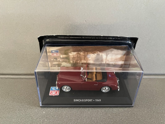 Voiture Miniature Simca 8 Sport 1949 Altaya au 1/43