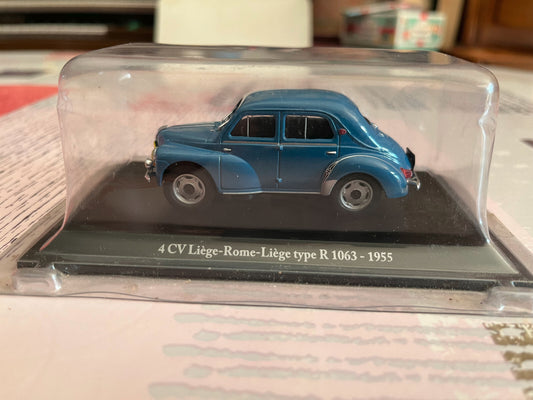Voiture Miniature Renault 4CV Liège Rome Liège type R 1063 1955 Eligor 1/43