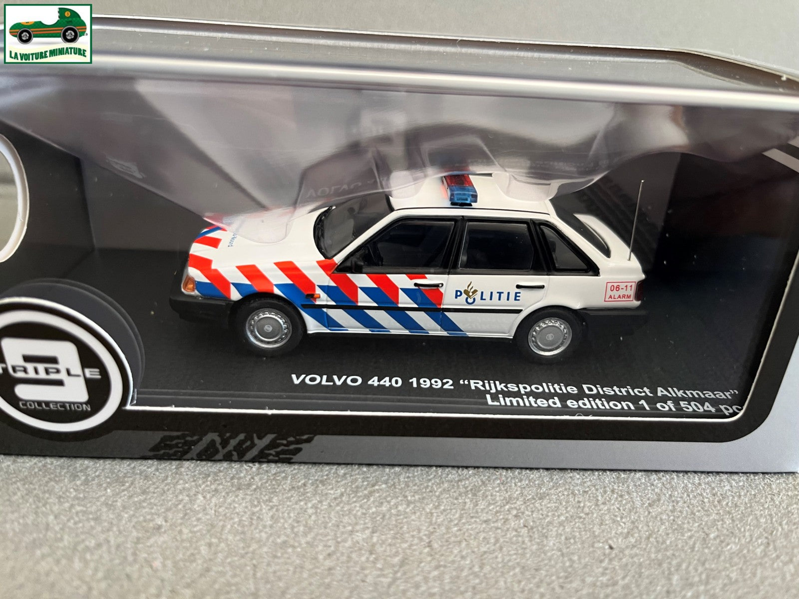 Voiture Miniature Volvo 440 1992 Police Triple 9 au 1/43