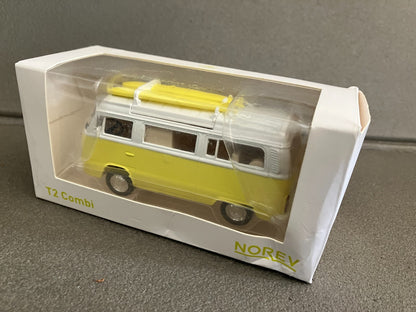 Voiture Miniature Volkswagen Combi T2B Camping Car Van Norev 1/43