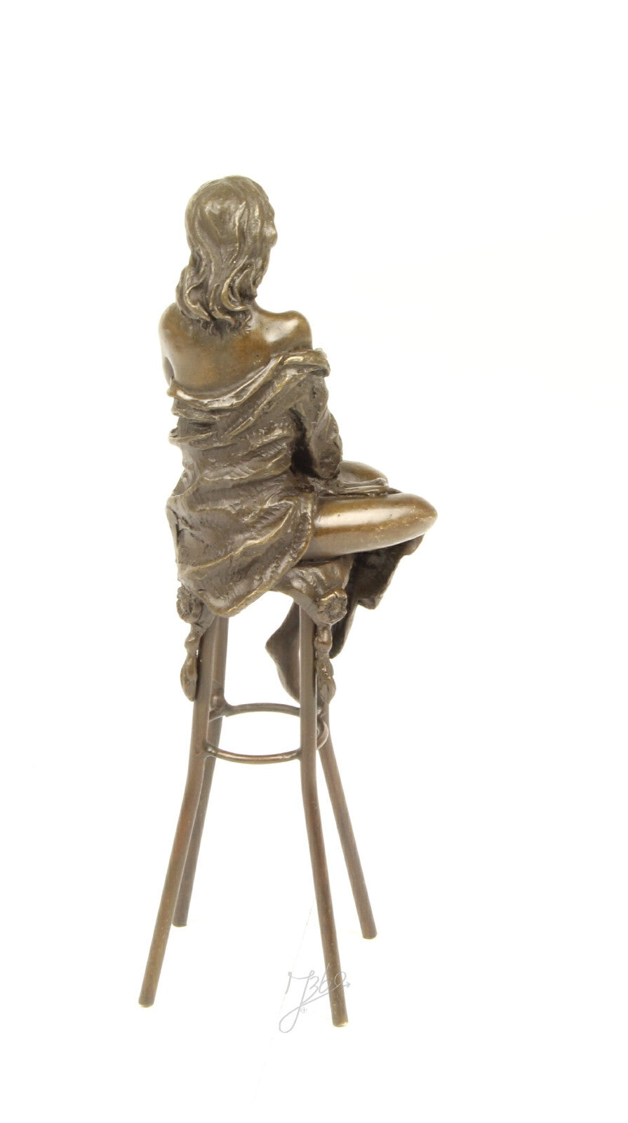 Statue Sculpture Bronze Art Déco Nouveau Femme Tabouret Bar DSBJ-12 Moderne