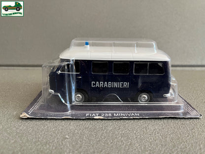 Voiture miniature Fiat 238 Minivan Carabinieri Police du Monde DeAgostini 1/43