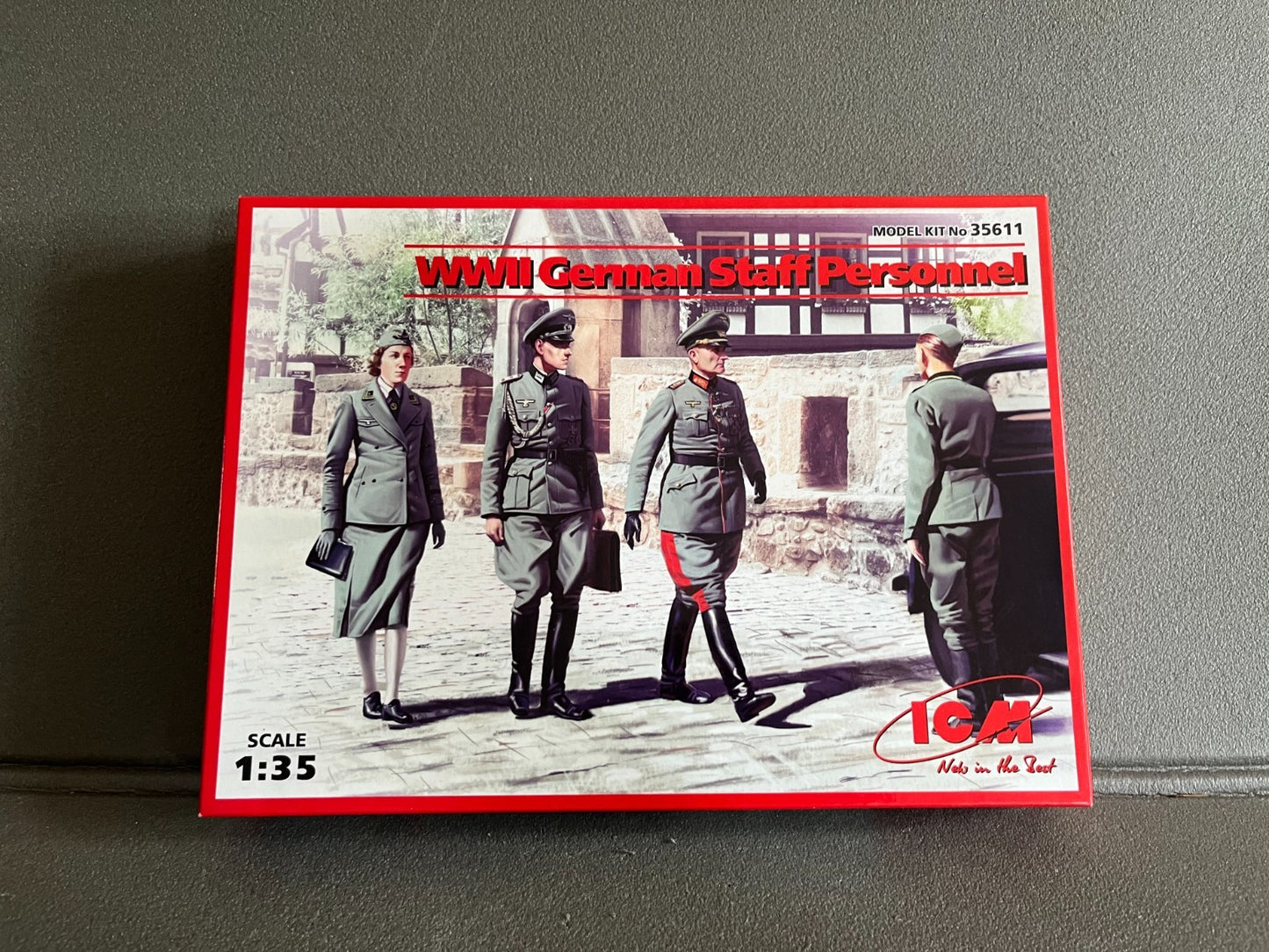 Maquette Militaire Figurine Soldat WWII German Staff Personnel ICM 35611 1/35