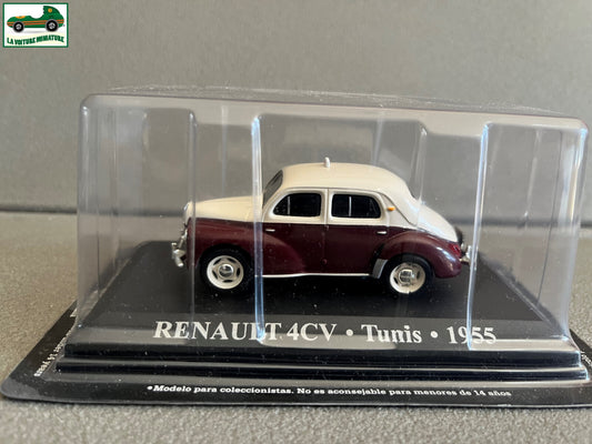 Voiture Miniature Renault 4CV Tunis 1955 Taxi Du Monde au 1/43 Altaya