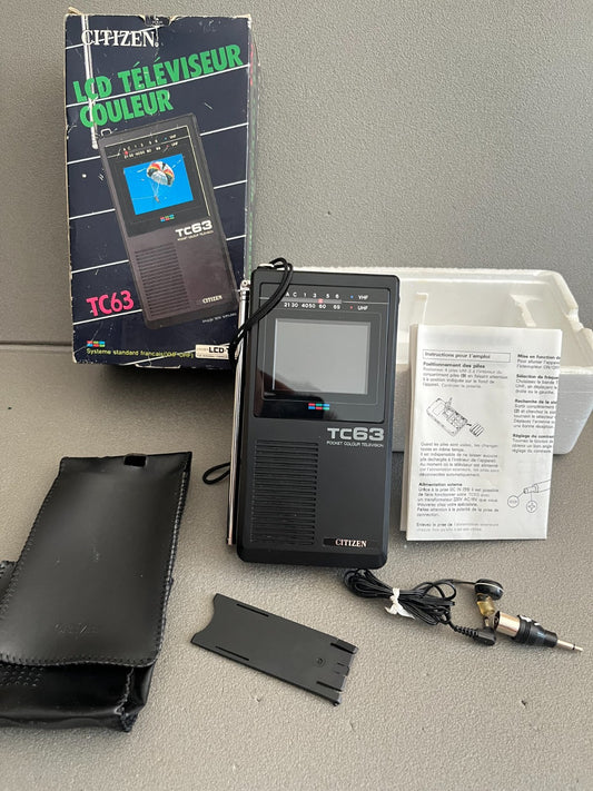Vintage TV Portable LCD Téléviseur Couleur Citizen TC63