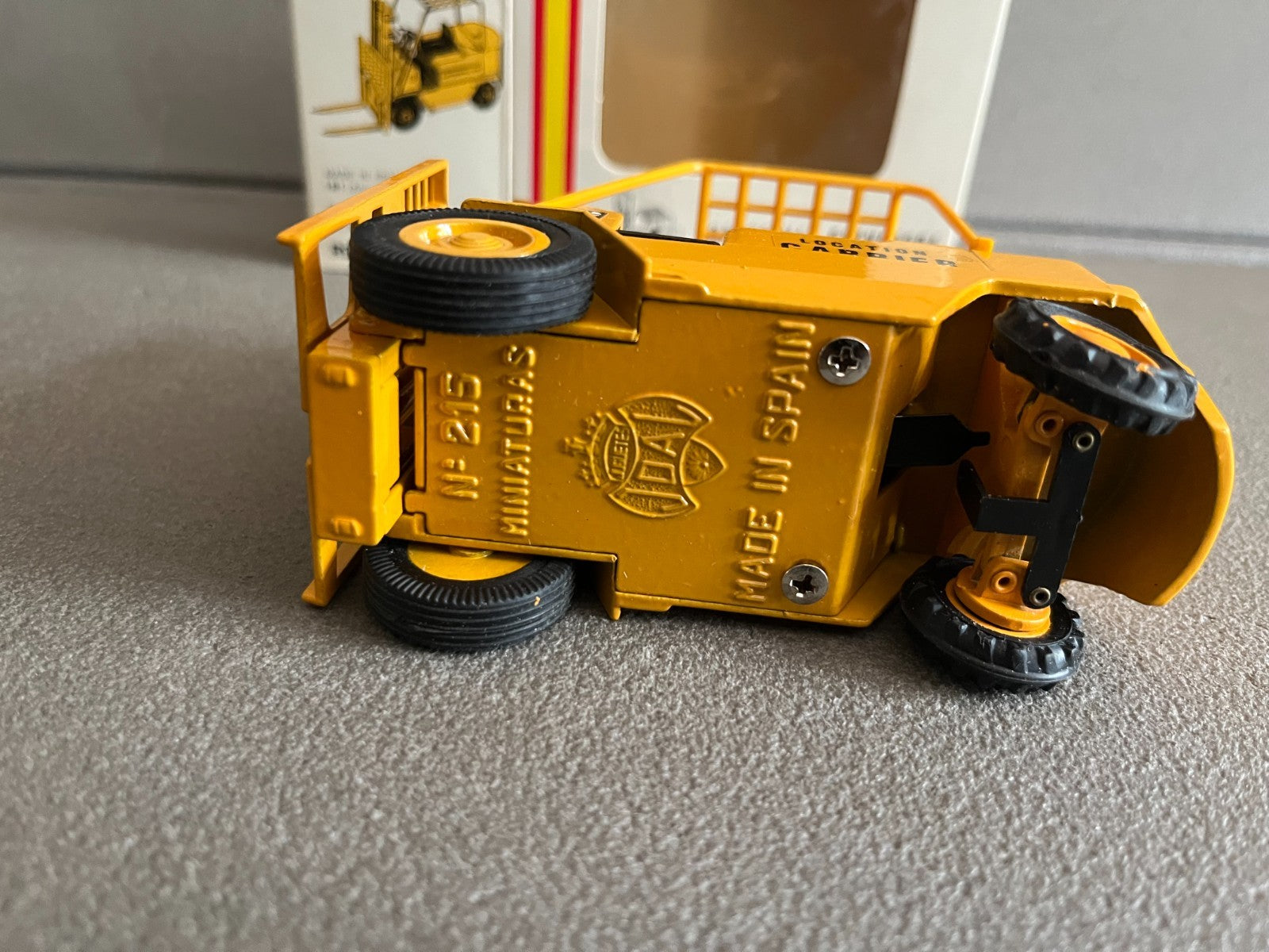 Miniature Véhicule Chantier Chariot Elevateur Caterpillar 215 Joal 1/25