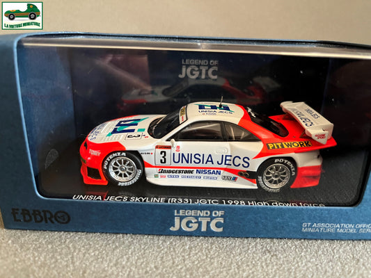 Voiture Miniature Nissan Unisia Jecs Skyline R33 JGTC 1998 Force Ebbro au 1/43