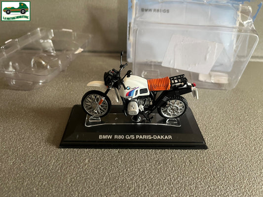 Moto miniature Rallye BMW R80 G/S Paris Dakar au 1/24