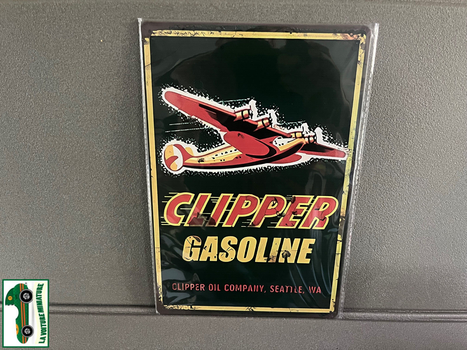 Plaque Métal Voiture Automobile Garage Huile Moteur Clipper 20 x 30 cm