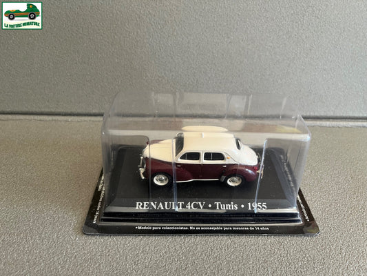 Voiture Miniature Renault 4CV Tunis 1955 Taxi Du Monde au 1/43 Altaya