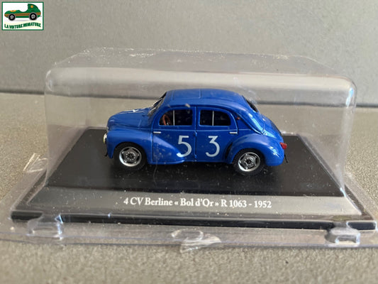 Voiture Miniature Renault 4CV Berline Bol D'Or R 1063 1952 Eligor au 1/43