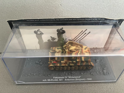 Miniature Militaire Char Tank Blindé Flakpanzer IV Wirbelwind 1944 Altaya 1/72