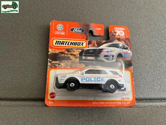 Voiture miniature 2016 Ford Interceptor Utility Matchbox 70 Years 1/64
