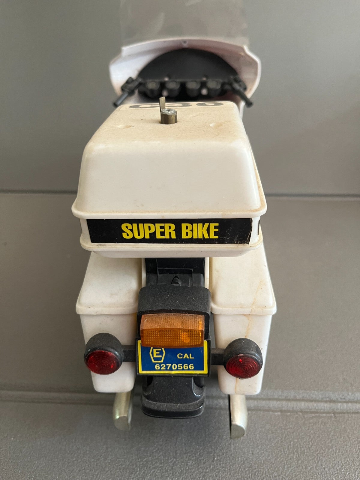 Jouet Ancien Plastique Moto Police California Highway Patrol Super 1500 Pile
