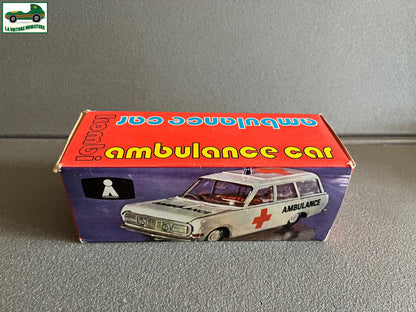 Ancien Jouet Voiture Plasticart Kombi Ambulance Car Tole Metal Made in GDR 1/30