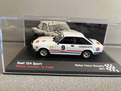 Voiture Miniature Seat 124 Sport Rallye Vasco Navarro 1971 au 1/43