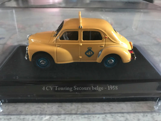 Voiture Miniature Renault 4CV Secours Belge 1958 Eligor au 1/43