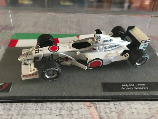 Voiture miniature Formule 1 F1 Bar 002 2000 Jacques Villeneuve au 1/43